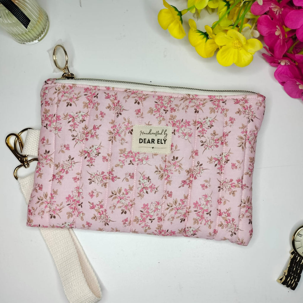 Wrist Pouch - Blush Vintage Floral